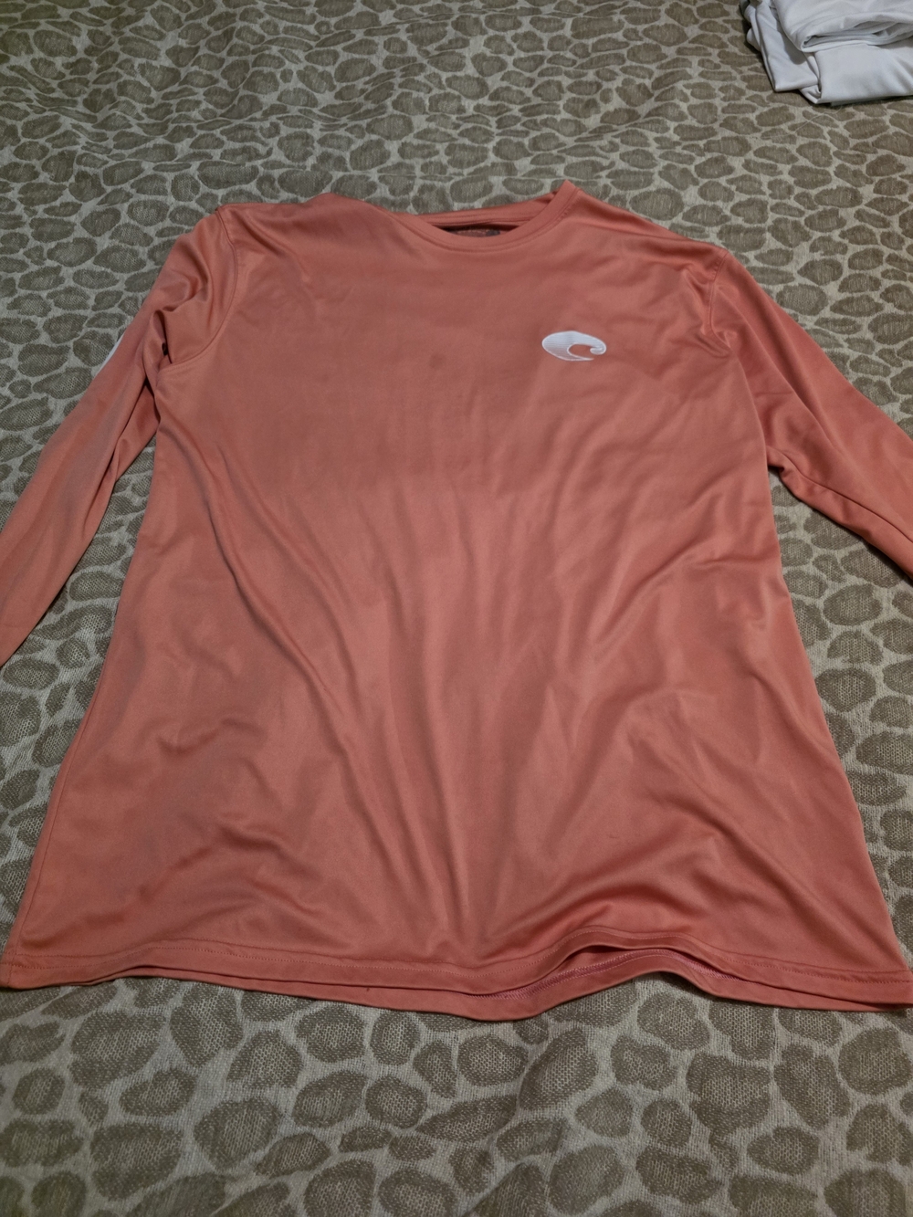 Costa Men's Performance Long-Sleeve Shirt - Coral